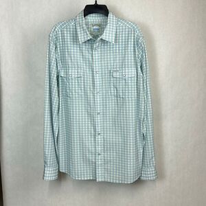 Sendero Provision Co Confluence Tech Shirt Sz XL Blue White Long Sleeve Snap But